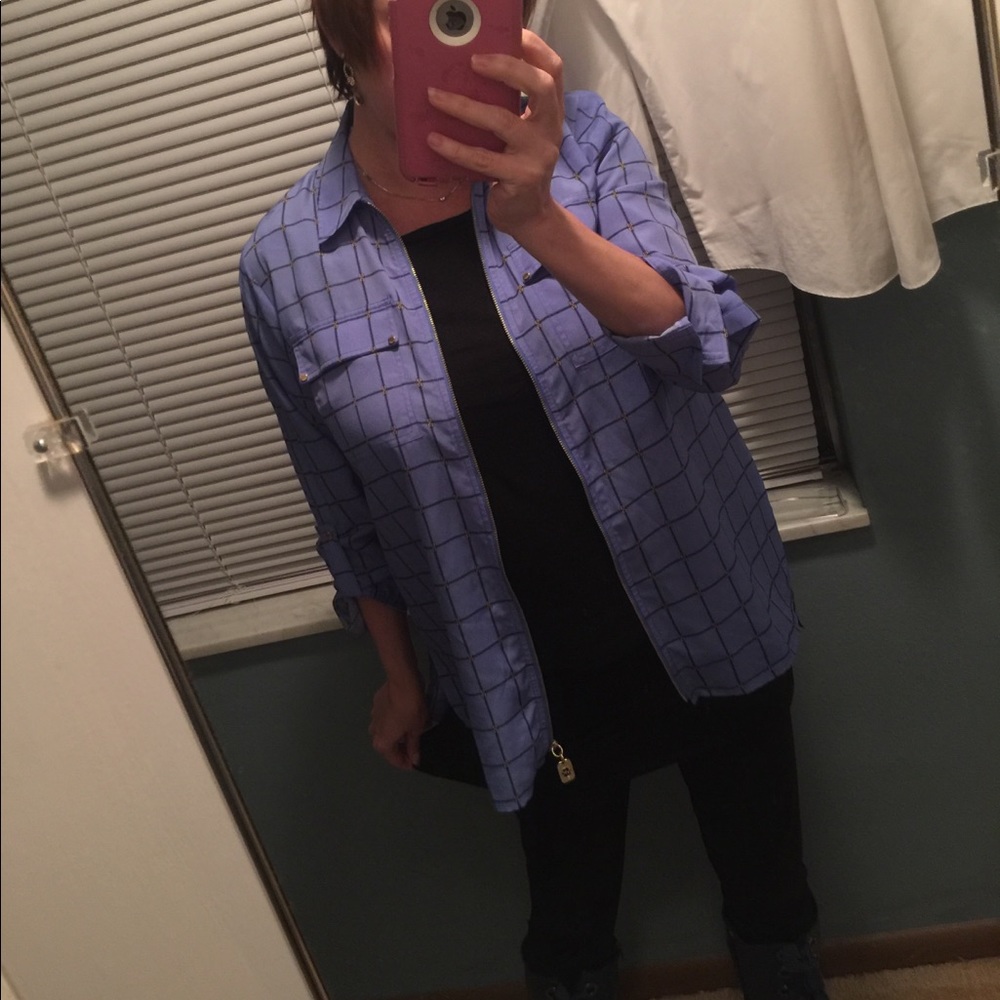 Wonderful “MICHAEL KORS” blue,large blouse.